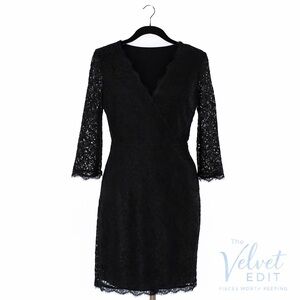 Adrianna Papell Black Lace Dress Size 6
